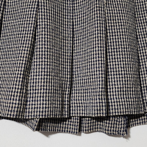 Vintage pleated checkered plaid mini skirt - Picture 2 of 6